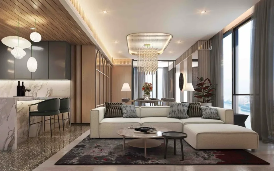 Квартира с 3 спальнями и видом на море в SKYPARK Lucean Jomtien Pattaya, Джомтьен