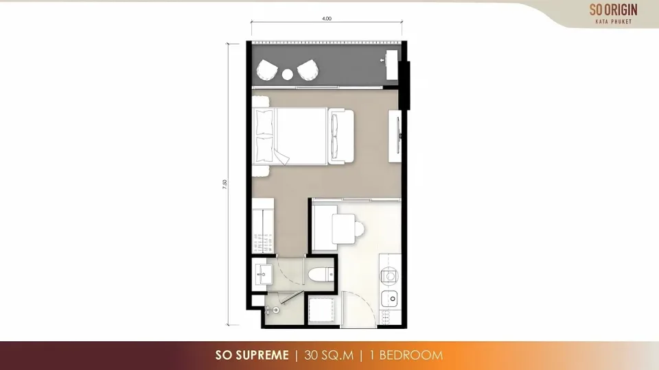 1-Bedroom Condo at So Origin Kata Phuket, Phuket