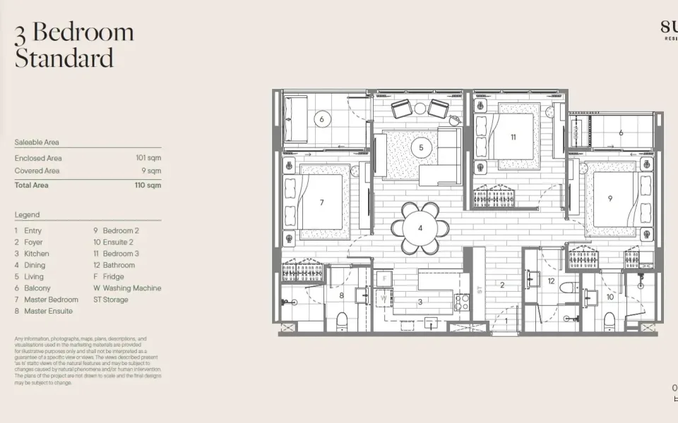 3-Bedroom Condo with Garden View at Sudara Phuket, Phuket