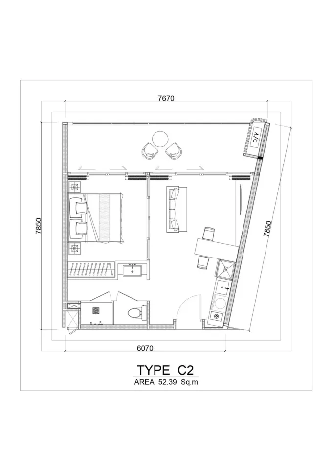 2-Bedroom Condo with Sea View at Sunshine Beach Resort & Residences, Phuket