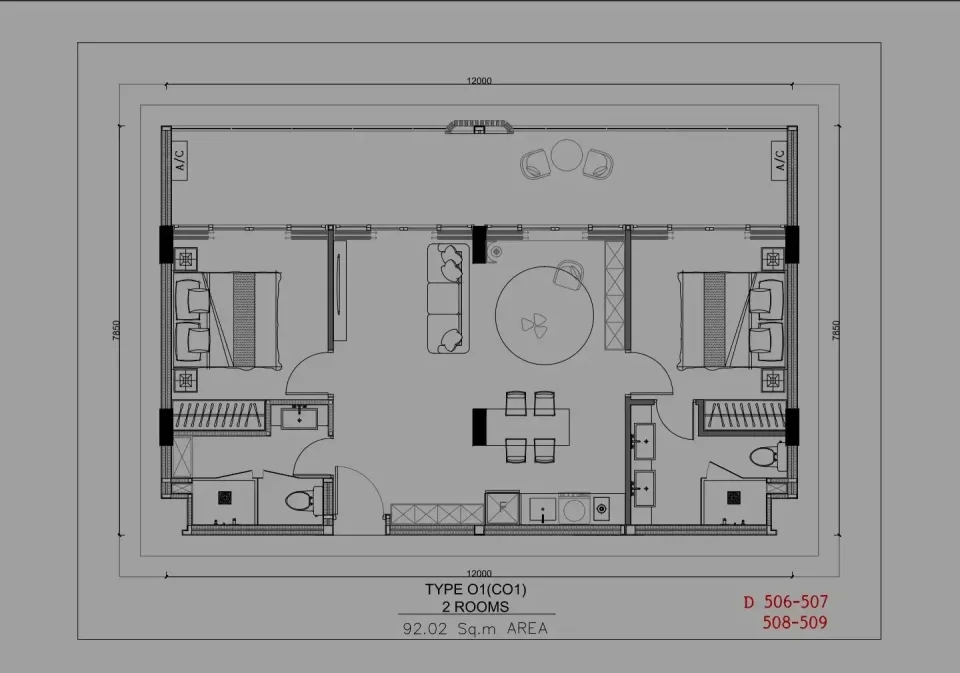 Квартира с 2 спальнями и видом на море в Sunshine Beach Resort & Residences, Пхукет