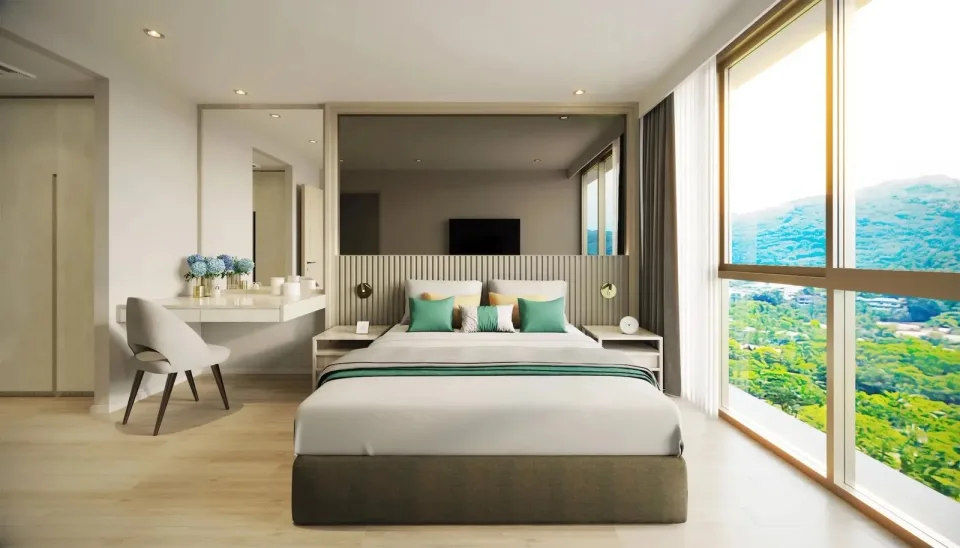 Квартира с 1 спальней и видом на горы в The Ozone Oasis Condominium, Пхукет