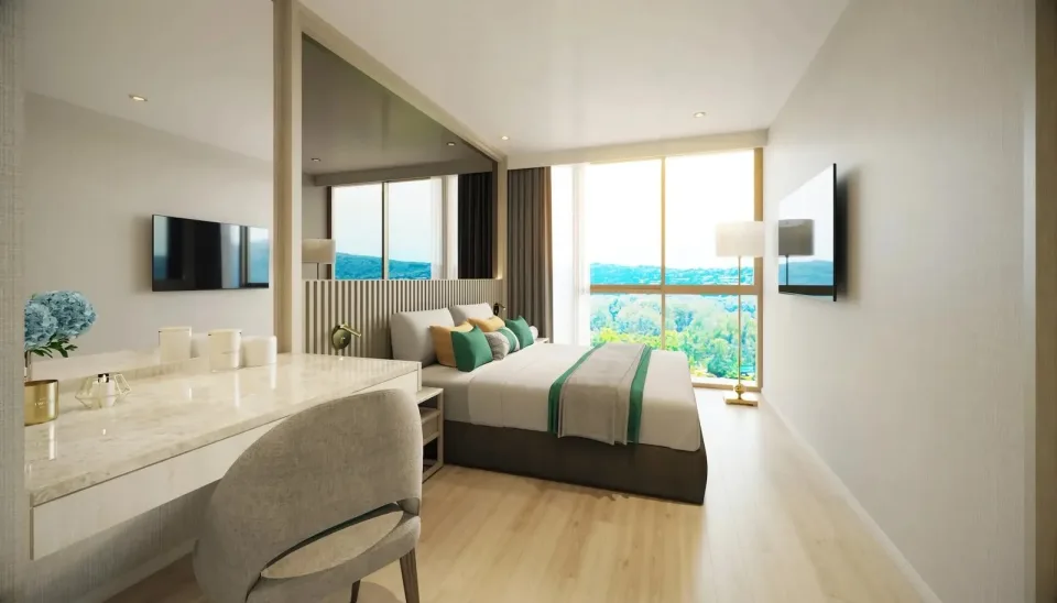 Квартира с 1 спальней и видом на горы в The Ozone Oasis Condominium, Пхукет