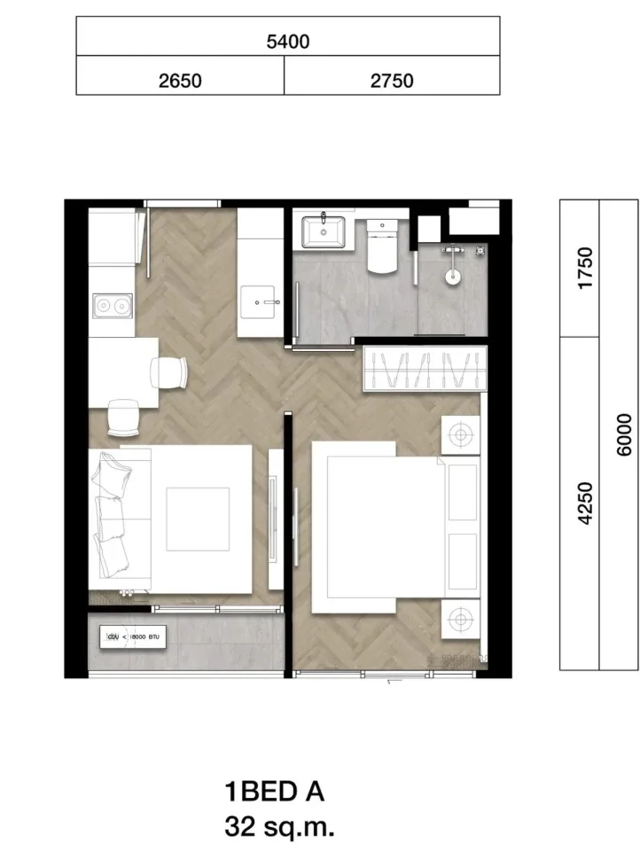 1-Bedroom Condo with Mountain View at The Ozone Signature, Phuket