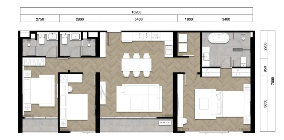 3-Bedroom Condo with Garden View at The Ozone Signature, Phuket