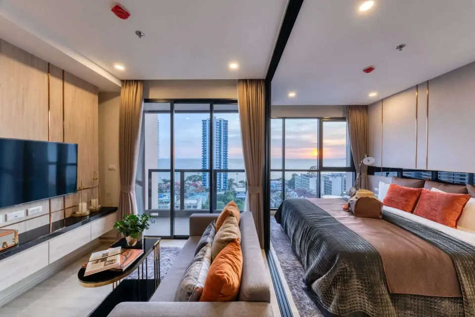 Квартира с 1 спальней и видом на море в The Panora Pattaya, Паттайя