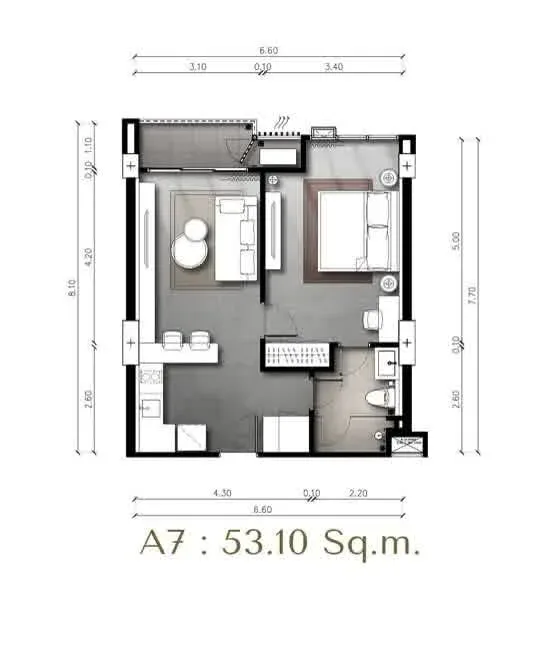 1-Bedroom Condo with Sea View at The Panora Estuaria, Pattaya