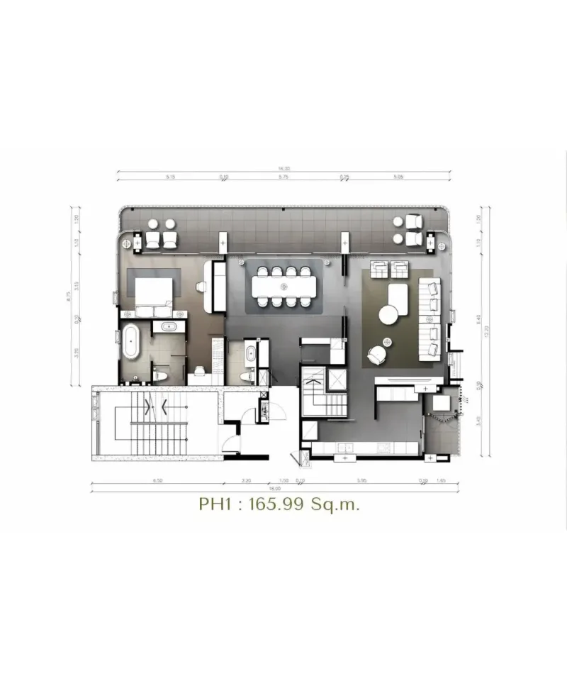 4-Bedroom Condo with Sea View at The Panora Estuaria, Pattaya