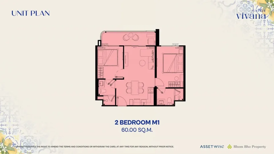 2-Bedroom Condo with City View at The Title Vivana, Kamala