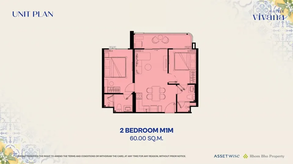 2-Bedroom Condo with City View at The Title Vivana, Kamala