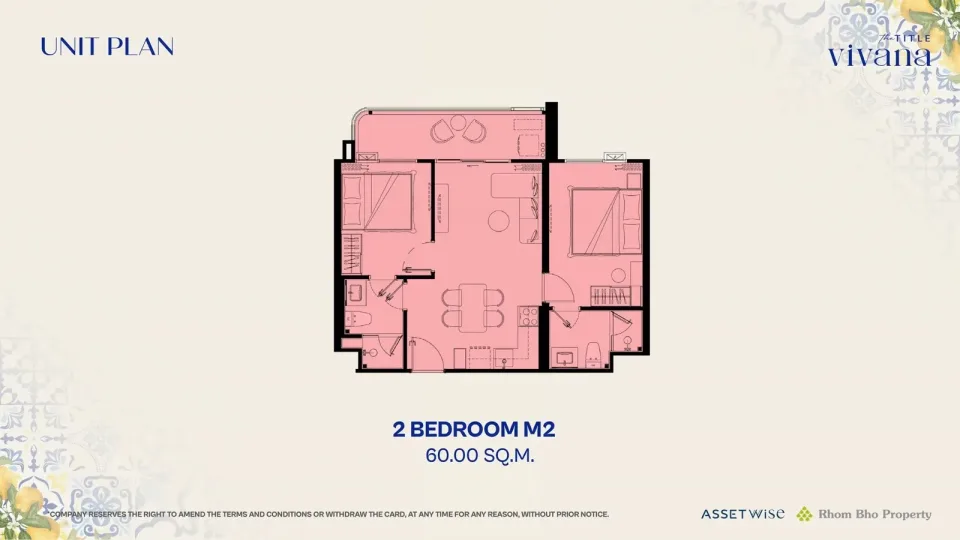 2-Bedroom Condo with City View at The Title Vivana, Kamala