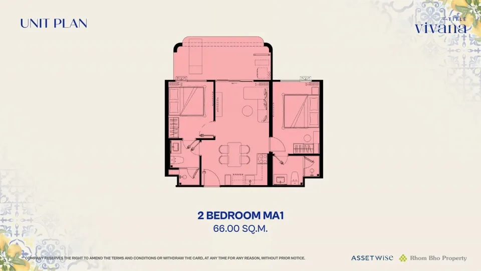 2-Bedroom Condo with City View at The Title Vivana, Kamala