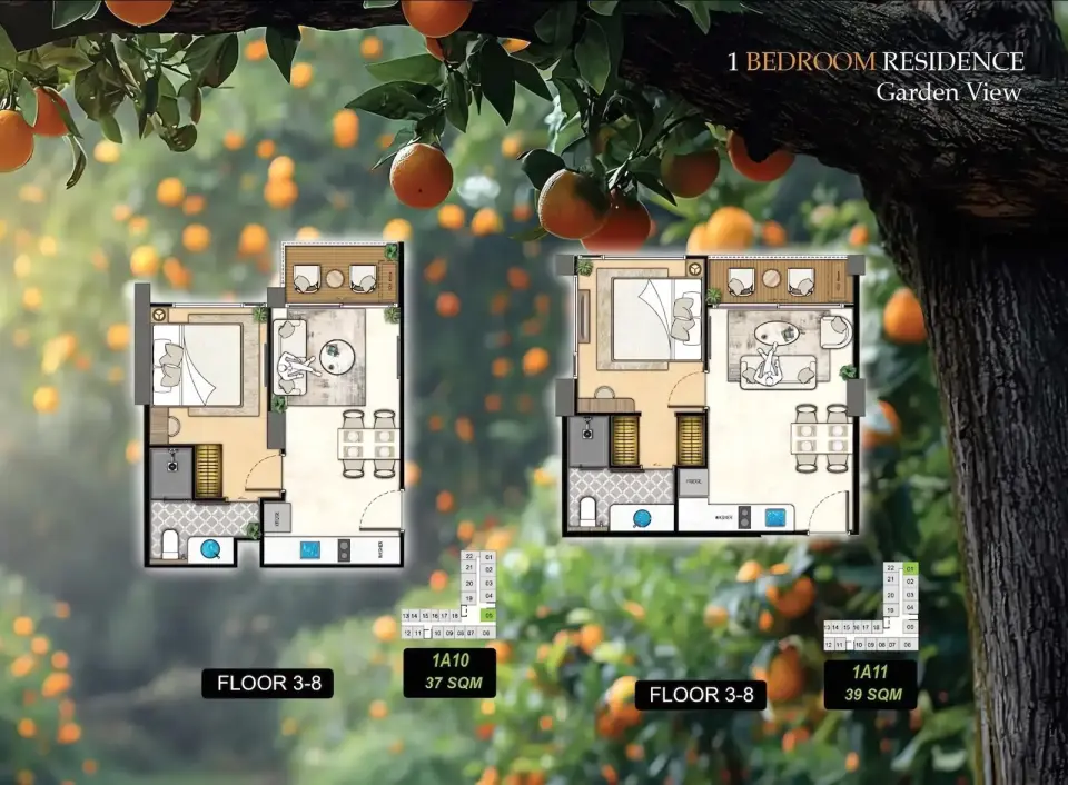 1-Bedroom Condo at The Riviera Beverly Hills Residences in Jomtien, Pattaya, Jomtien