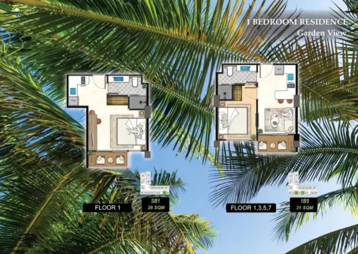1-Bedroom Condo at The Riviera Beverly Hills Residences in Jomtien, Pattaya, Jomtien