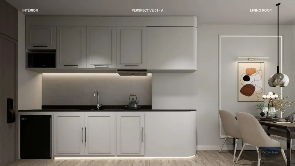 1-Bedroom Condo with Sea View at The Twin Tower Jomtien Pattaya, Jomtien