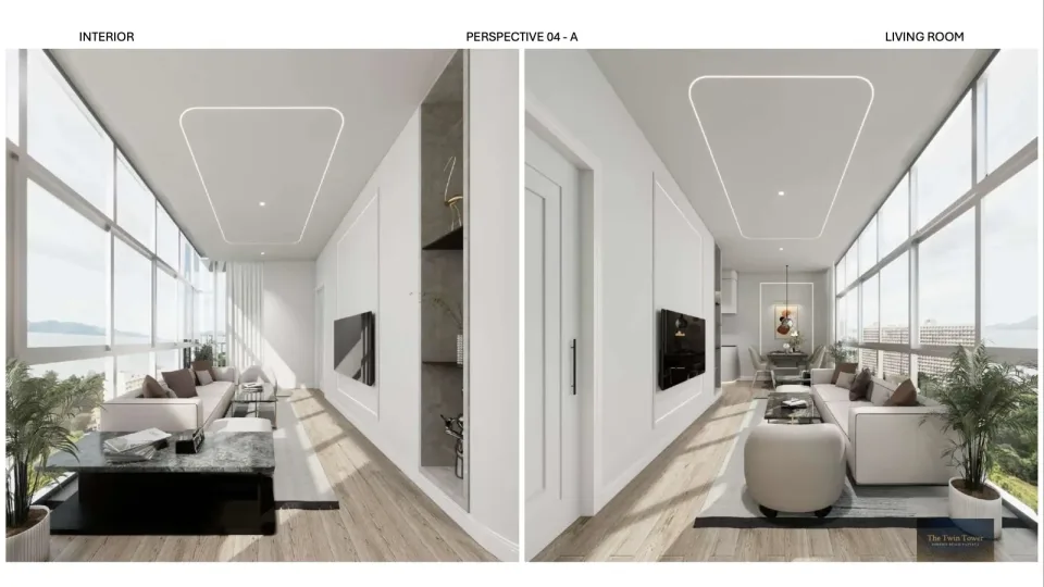 1-Bedroom Condo with Sea View at The Twin Tower Jomtien Pattaya, Jomtien