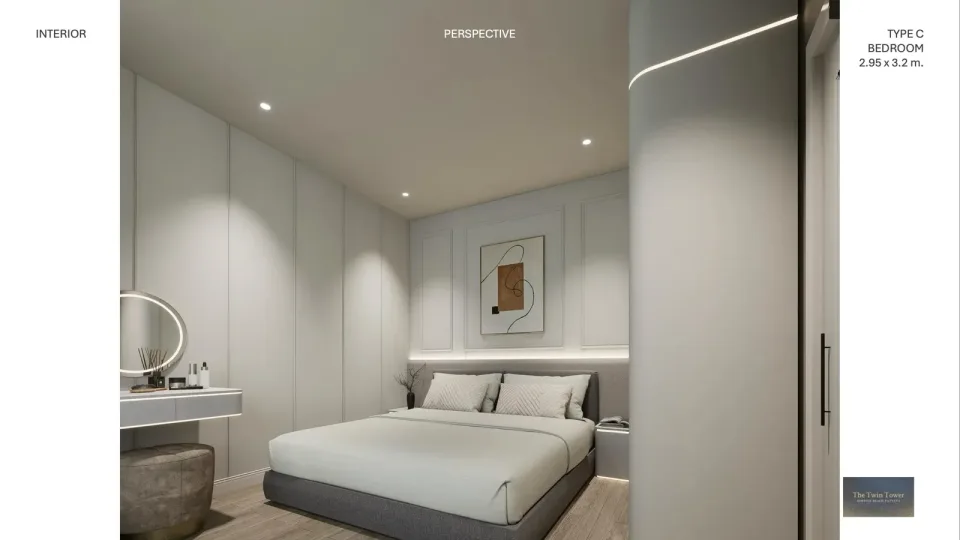 1-Bedroom Condo with Sea View at The Twin Tower Jomtien Pattaya, Jomtien
