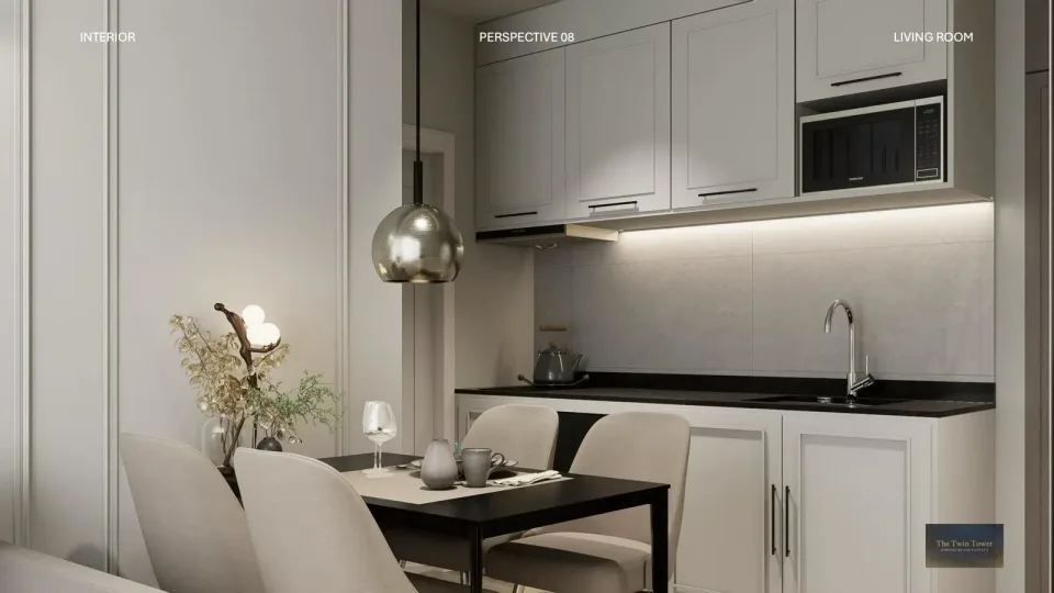 2-Bedroom Condo with Sea View at The Twin Tower Jomtien Pattaya, Jomtien