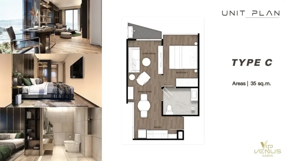 1-Bedroom Condo with Sea View at VIP Venus Karon, Phuket