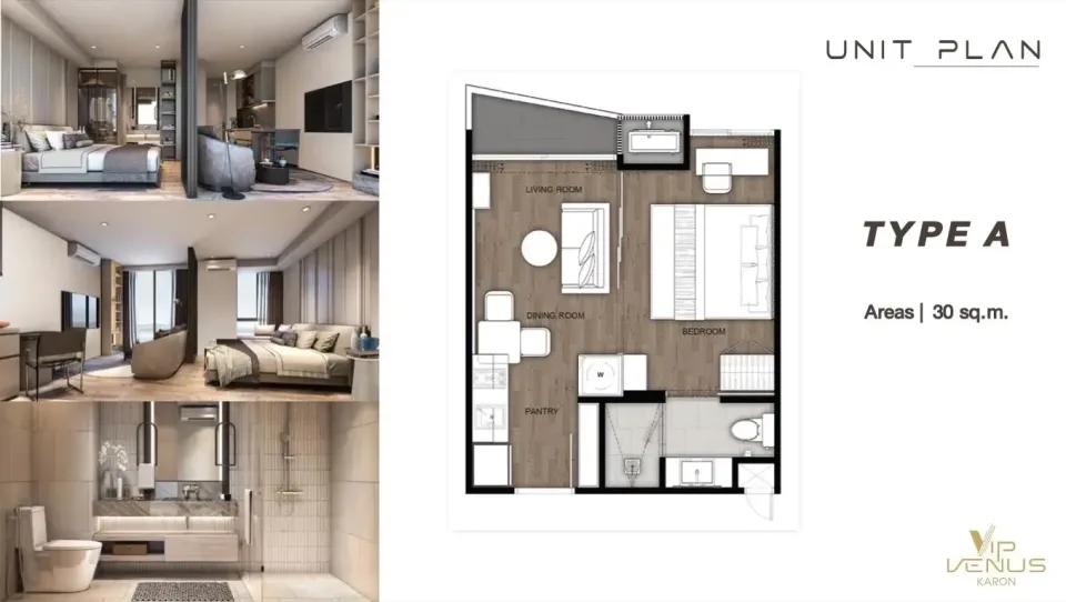 1-Bedroom Condo with Sea View at VIP Venus Karon, Phuket