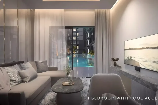 Квартира с 1 спальней и видом на бассейн в Zenith Pattaya, Паттайя