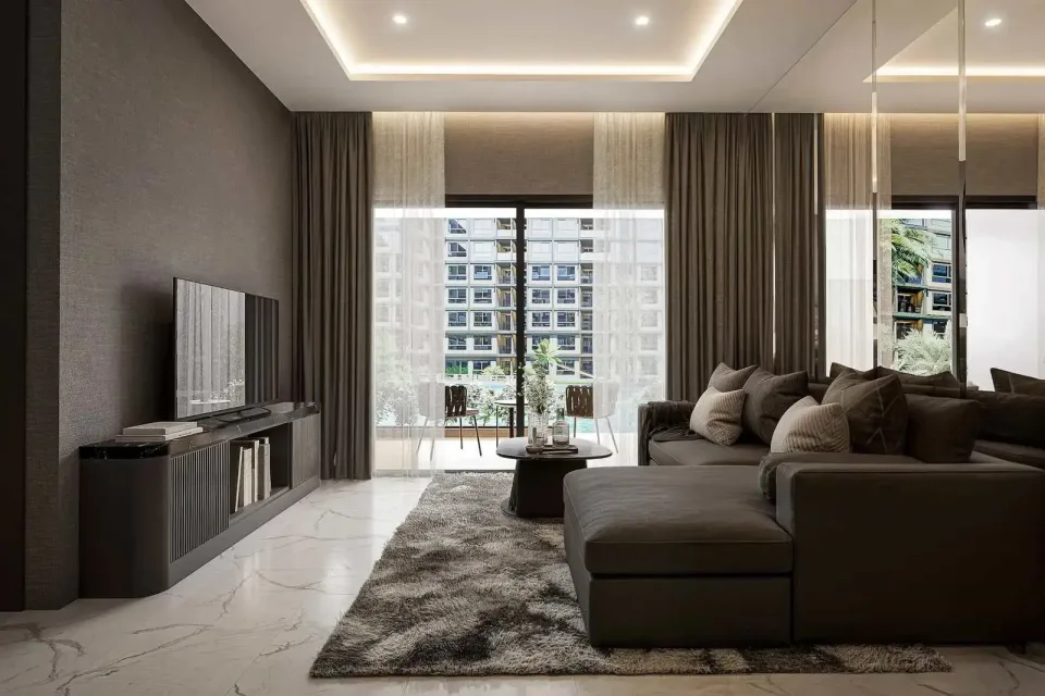 Квартира с 2 спальнями и видом на бассейн в Zenith 2 Pattaya, Паттайя