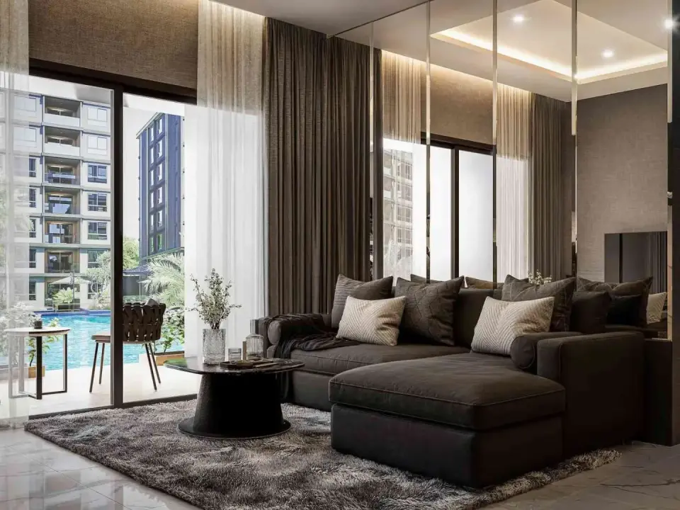 Квартира с 2 спальнями и видом на бассейн в Zenith 2 Pattaya, Паттайя