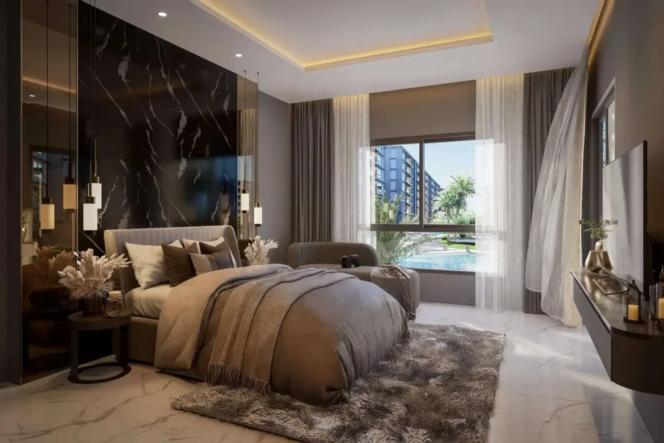 Квартира с 3 спальнями и видом на бассейн в Zenith 2 Pattaya, Паттайя