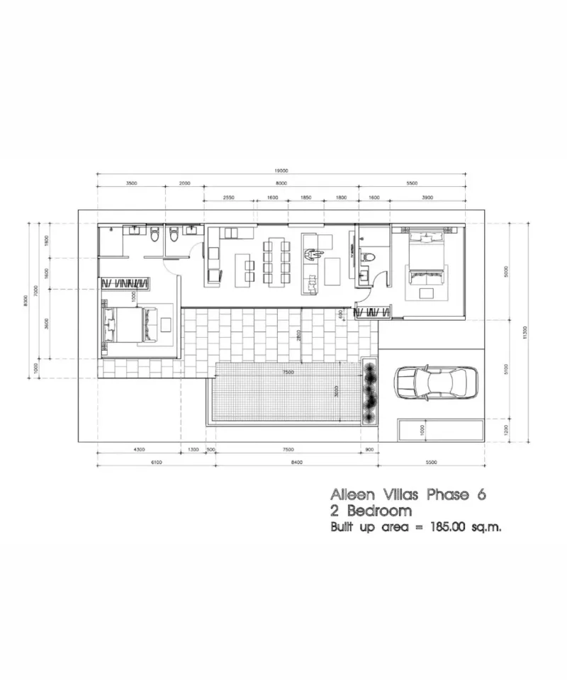 Вилла с 2 спальнями и частным бассейном в Aileen Villas Phase 6, Пхукет