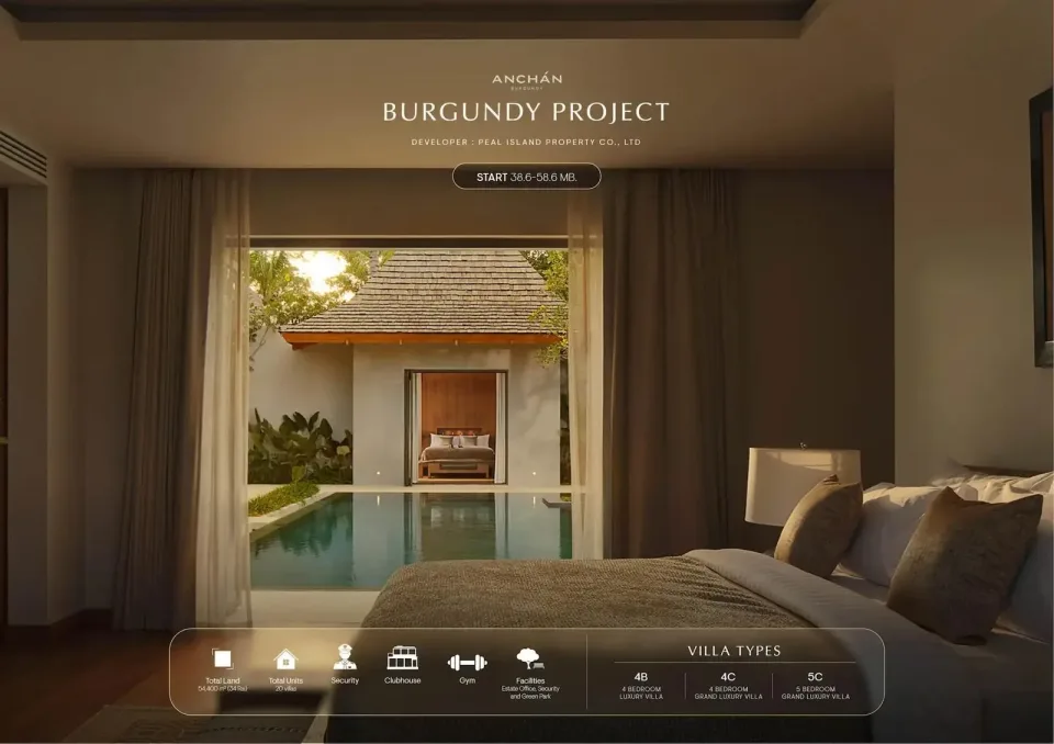 4-Bedroom Villa with Private Pool at Anchan Burgundy, Phuket