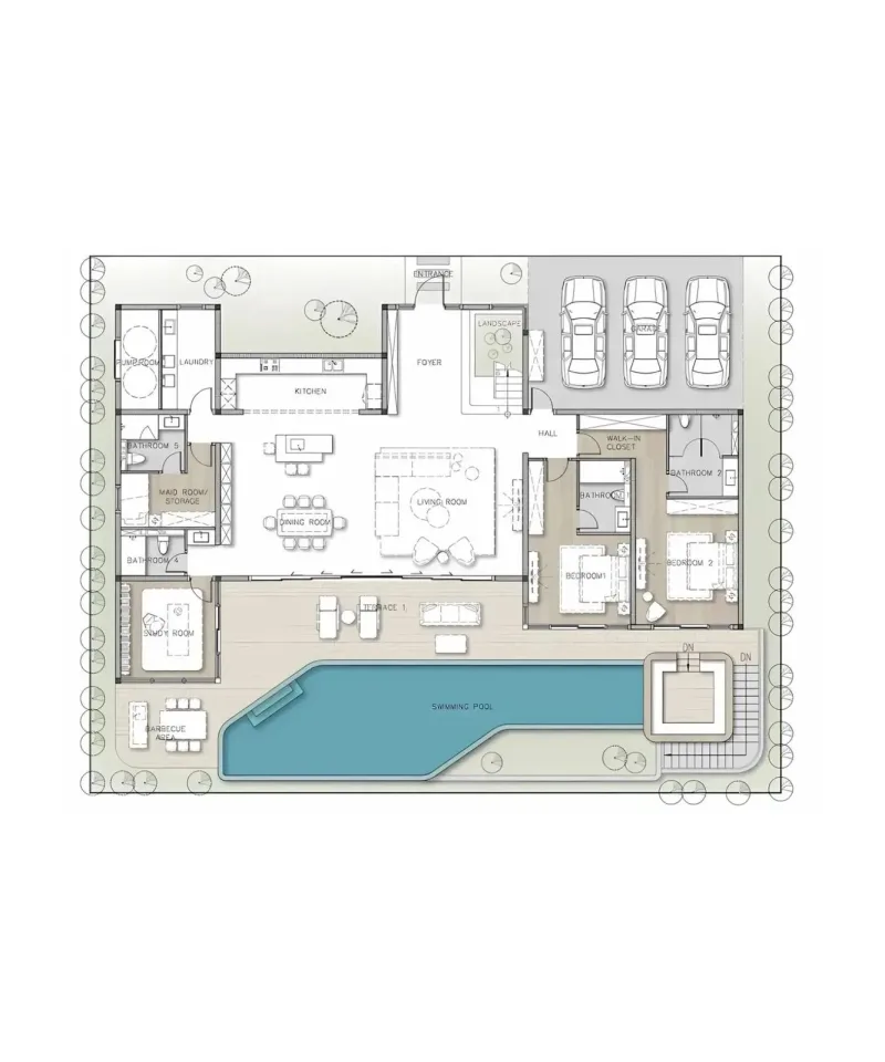 Вилла с 4 спальнями и частным бассейном в Ayana Luxury Villas, Пхукет