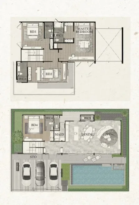 Вилла с 4 спальнями и частным бассейном в Highland Park Pool Villas, Паттайя