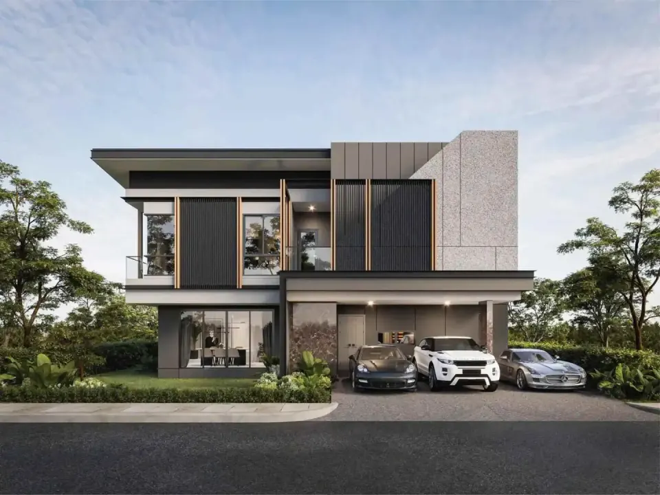 4-Bedroom Villa with Private Garden at PYCHE Pattaya Motorway, Pattaya