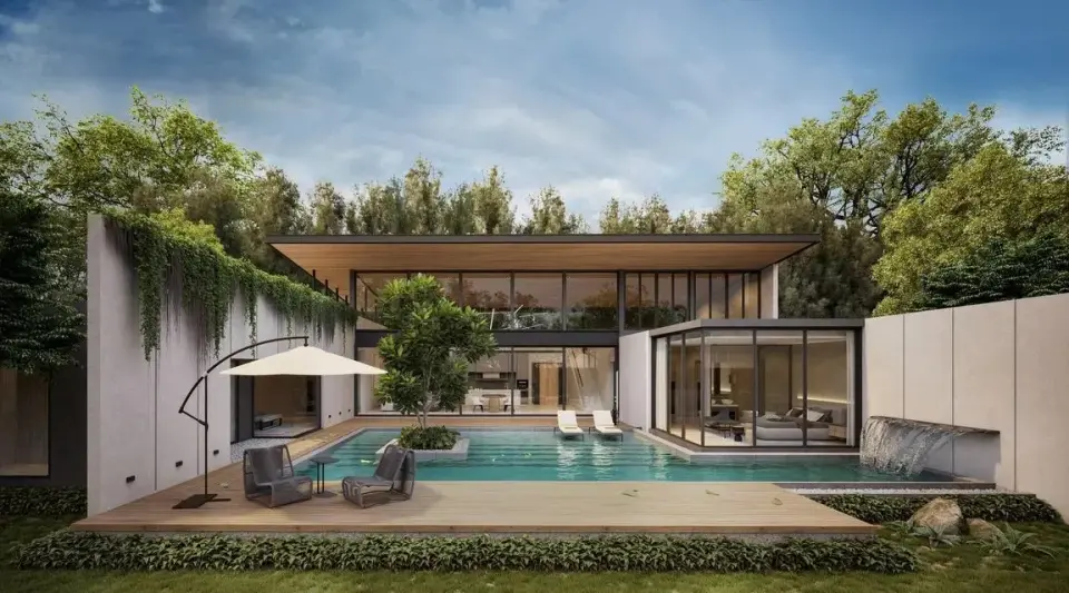 Вилла с 3 спальнями и частным бассейном в Poetry Villas, Банг Тао
