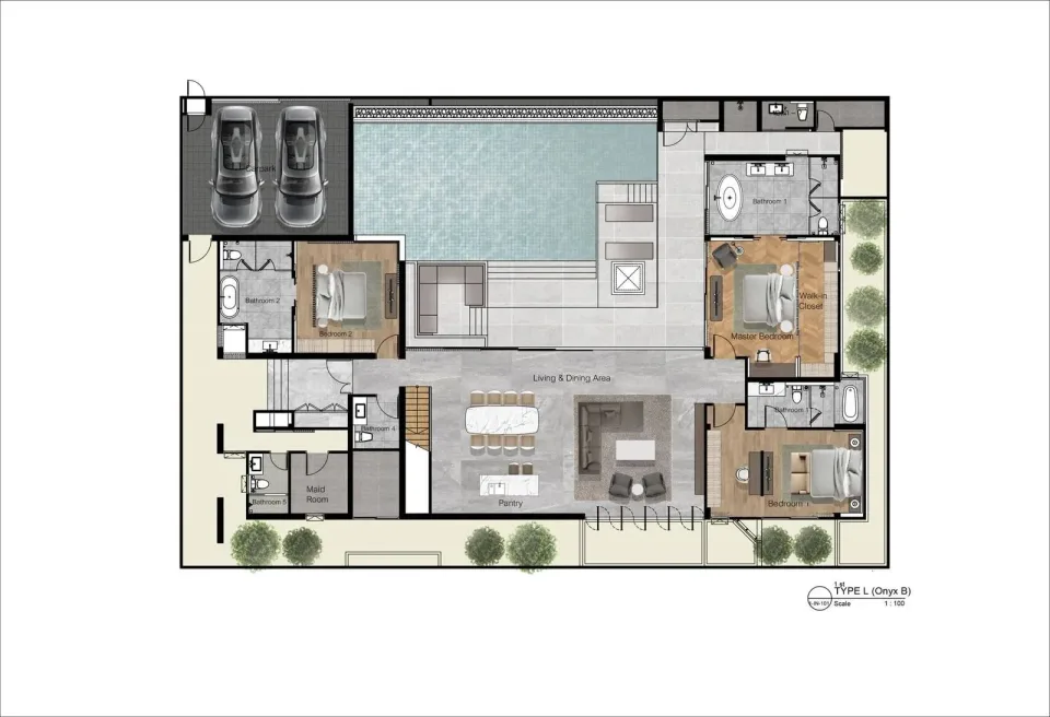 3-Bedroom Villa with Private Pool at Poetry Villas Phuket, Bang Tao