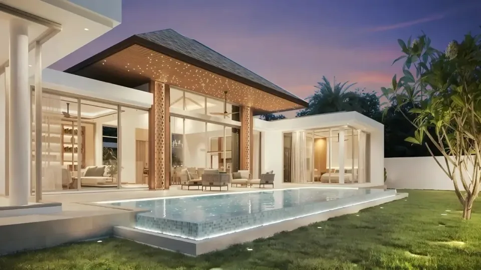 Вилла с 3 спальнями и частным бассейном в The Ozone Campus Villa, Пхукет