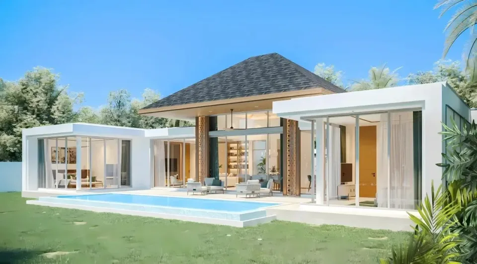 Вилла с 3 спальнями и частным бассейном в The Ozone Campus Villa, Пхукет