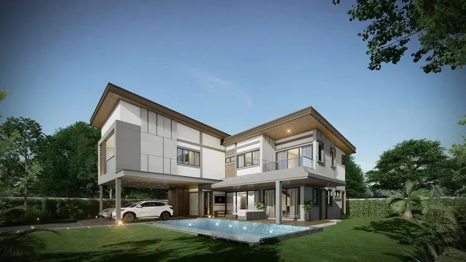Вилла с 5 спальнями и частным бассейном в Zensiri Estate Jomtien