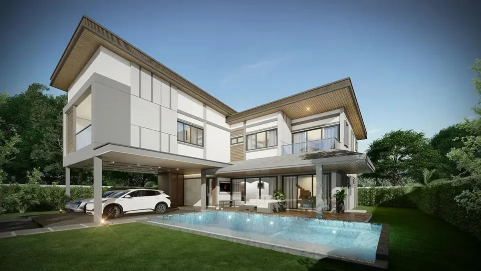 5-Bedroom Villa with Private Pool at Zensiri Estate Jomtien