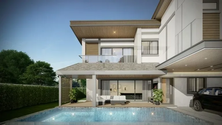 Вилла с 4 спальнями и частным бассейном в Zensiri Estate Jomtien