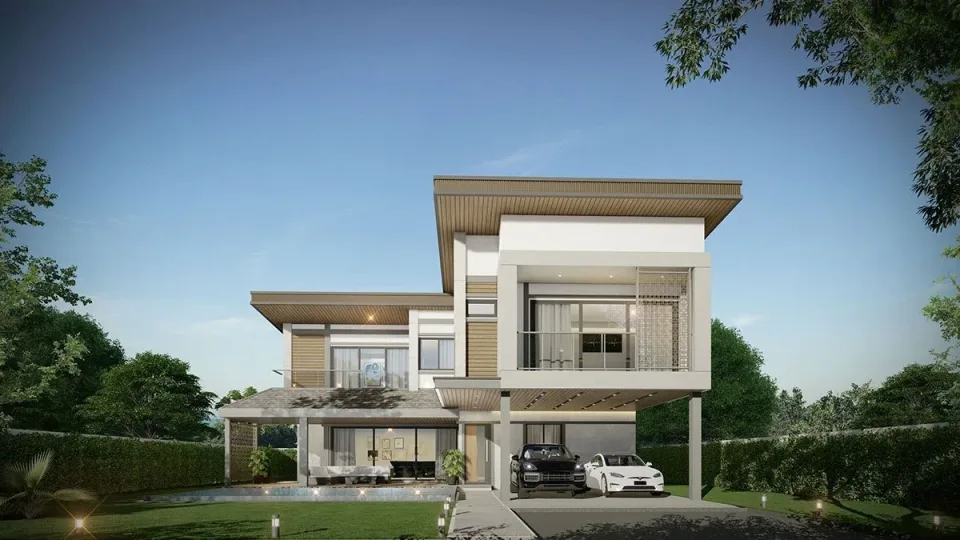 Вилла с 4 спальнями и частным бассейном в Zensiri Estate Jomtien
