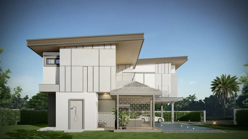 Вилла с 4 спальнями и частным бассейном в Zensiri Estate Jomtien
