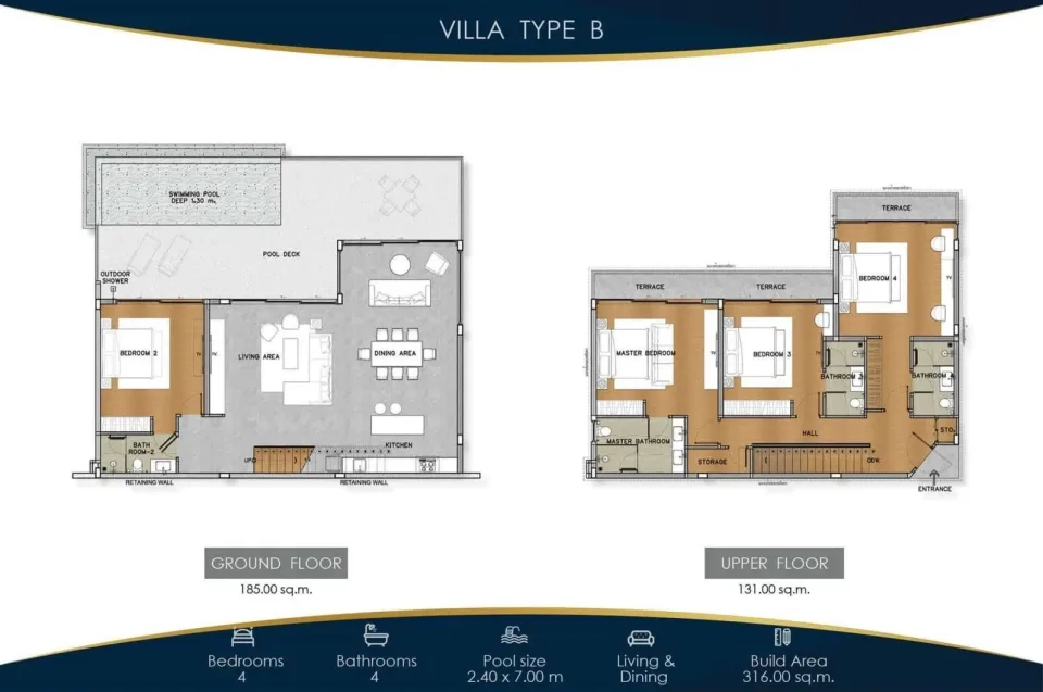 4-Bedroom Villa with Private Pool at Ao Yon Beach Villas, Phuket