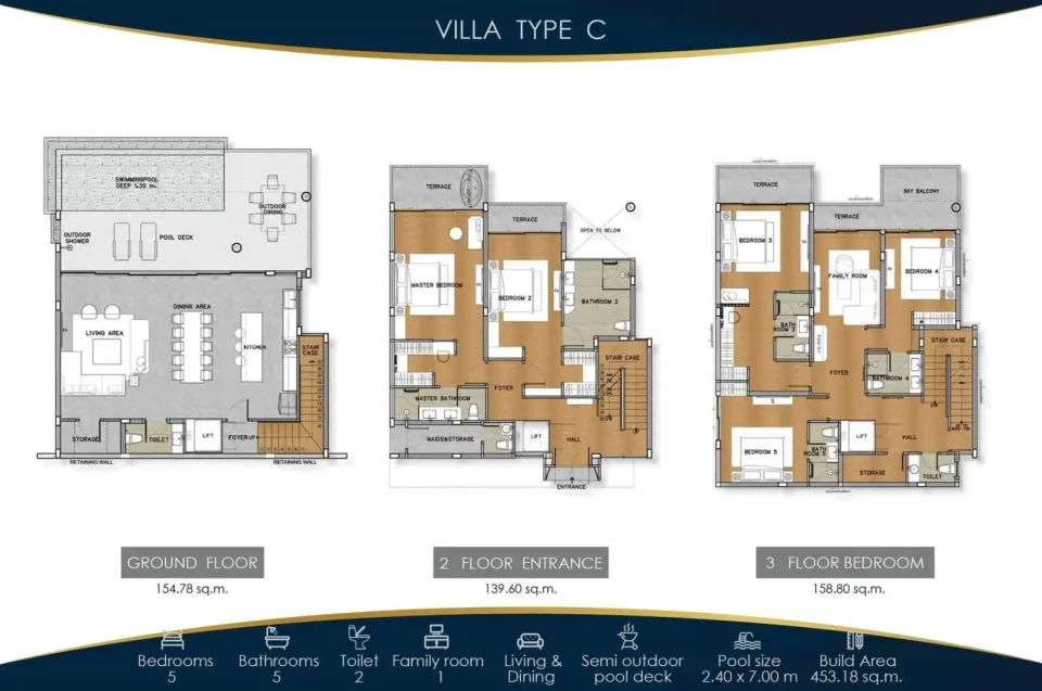 5-Bedroom Villa with Private Pool at Ao Yon Beach Villas, Phuket