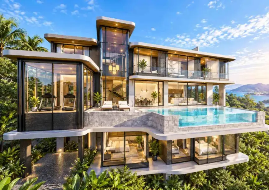 4-Bedroom Villa with Private Pool at Phuvista Naithon, Phuket