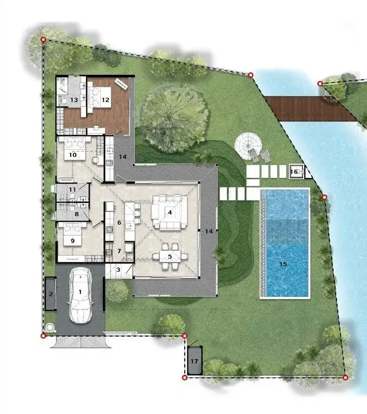 Вилла с 3 спальнями и частным бассейном в Villa Cerulean, Най Янг