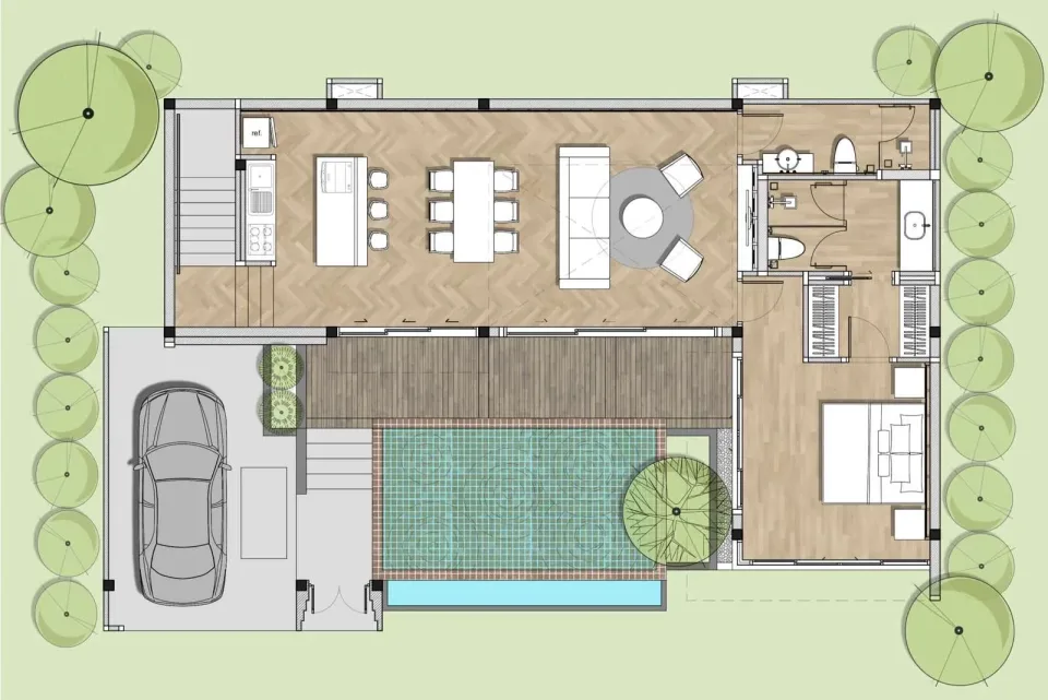 Вилла с 4 спальнями и частным бассейном в Alisa Pool Villa Phuket, Пхукет