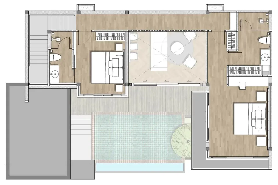Вилла с 4 спальнями и частным бассейном в Alisa Pool Villa Phuket, Пхукет