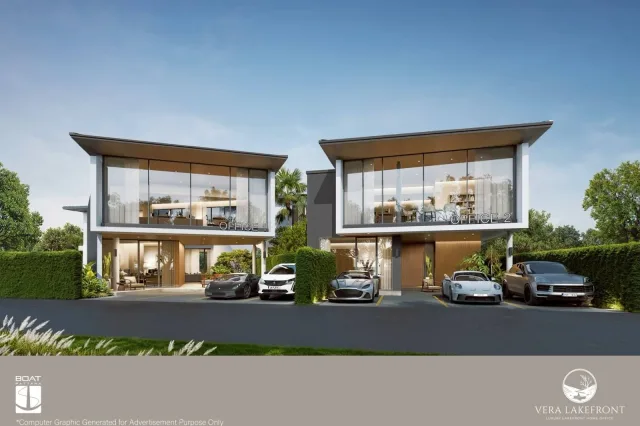 3-Bedroom Villa with Private Garden at Vera Lakefront, Samkong