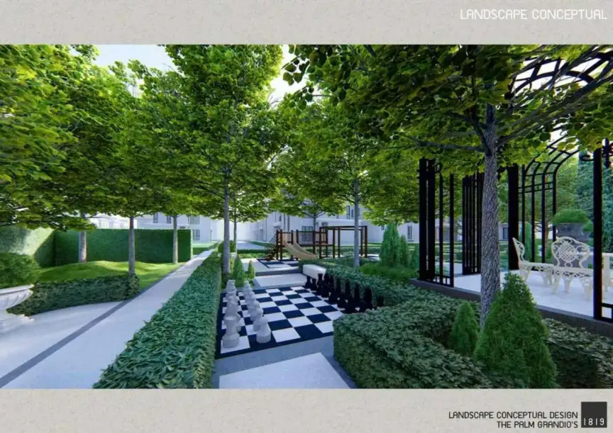 Вилла с 4 спальнями и собственным садом в The Palm Grandio's, Паттайя